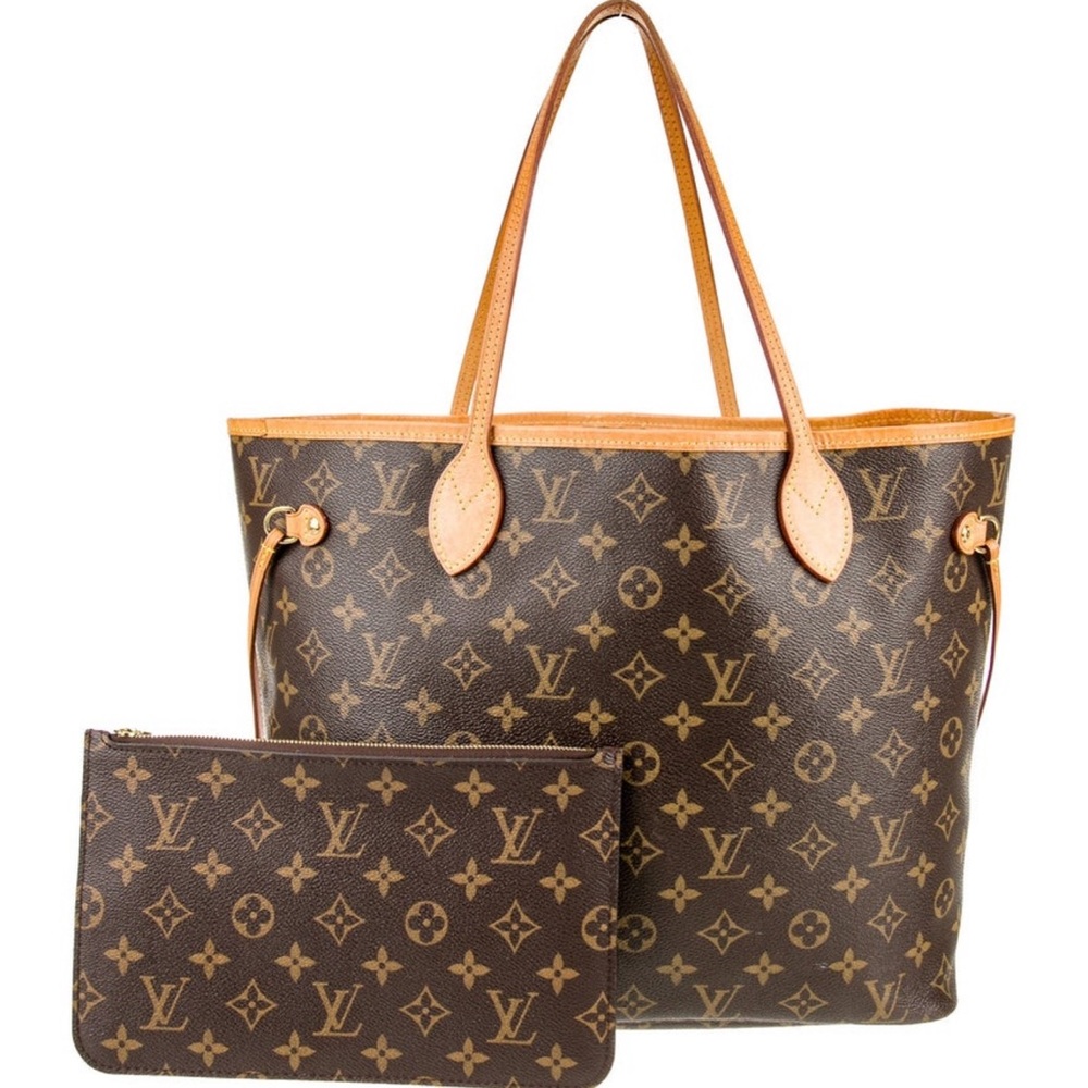 Louis Vuitton Brown Monogram Neverfull Tote